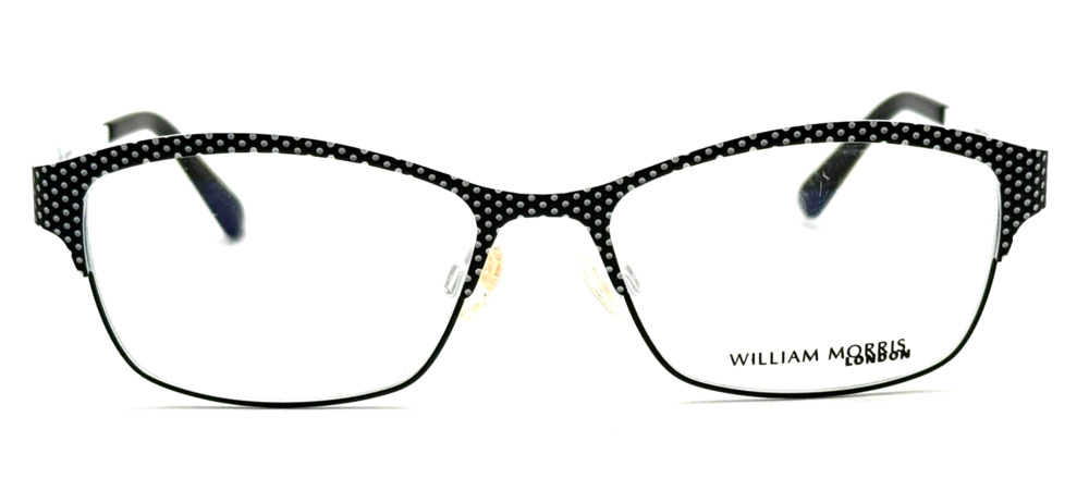 WILLIAM MORRIS 4131 WHITE BLACK EYEGLASSES 51-17-138 AUTHENTIC DEMO LENSES